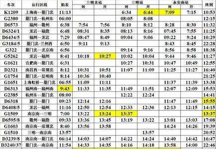k134次列车所有途经站时刻表