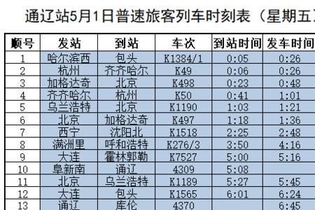 k513次列车时刻表途经站