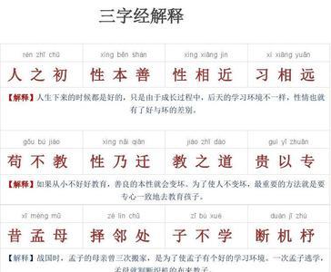 三字经共分哪几类
