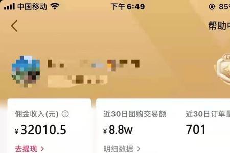 团购达人下单就能查到佣金吗