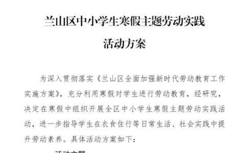 劳动实践活动要求