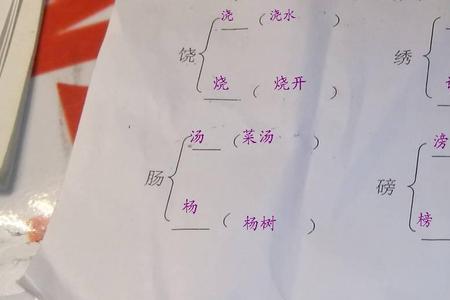 塘偏旁组新字再组词