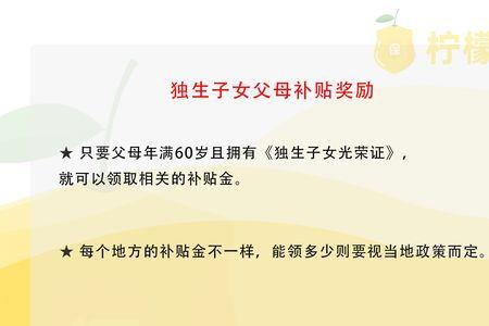 独生子女补贴文件