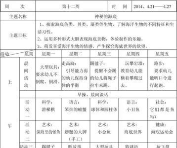 简述幼儿园教学活动计划的结构
