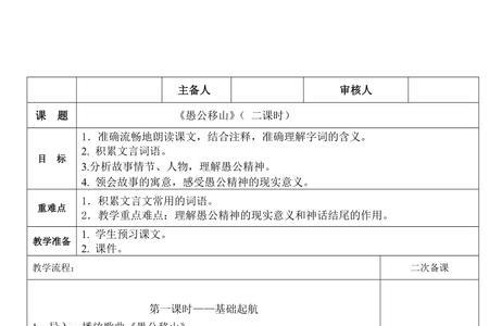 愚公移山停顿划分