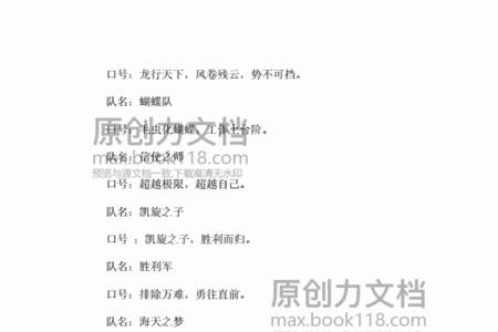 消防小分队响亮的队名