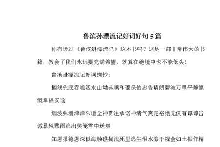 鲁滨逊漂流记好句5字