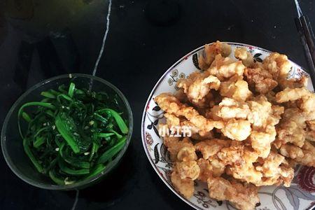 小白菜烩炸肉做法