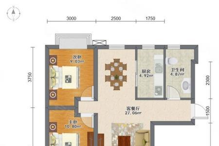 南北通透90平两室改三室最好办法