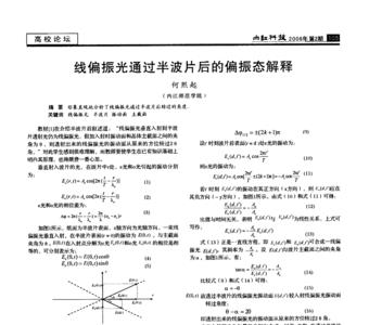 半波片对偏振光的影响实验