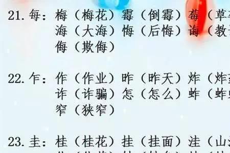 当组词要很多