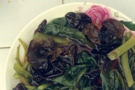 凉拌青木耳菜的做法