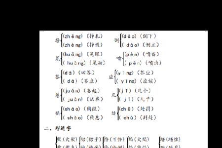 词的研究多音字