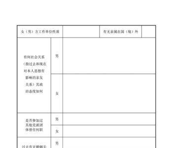 孩子结婚个人事项报告