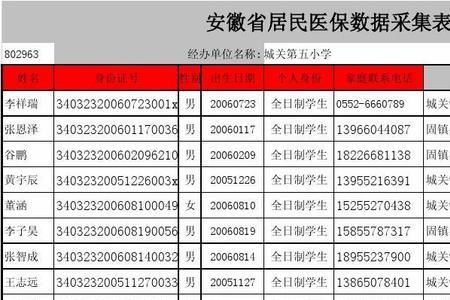 安徽历年医保缴费标准