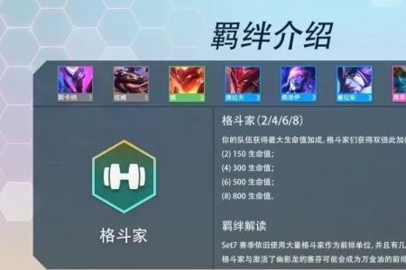 格斗家纹章适合什么阵容