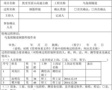 特殊过程的确认准则是什么