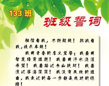 培优班班级誓词