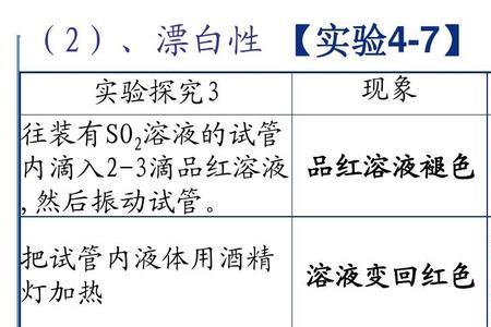 三氧化硫的漂白性