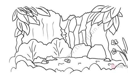 简笔画山洞的画法