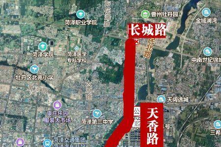 菏泽市上海路高速口位置