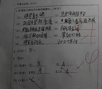 初三语文试卷家长意见