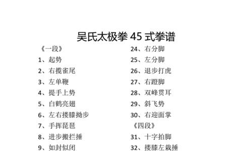 杨式40式太极拳第三段背向带口令