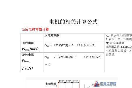 升降电机选型计算公式