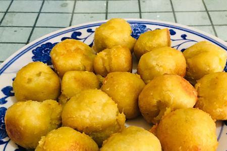 炒红薯丸子不放糯米粉的做法