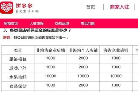 拼多多可以交30元保证金吗