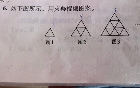 10根火柴移动3根摆成倒立金字塔