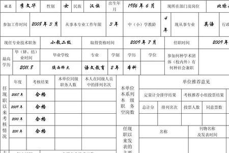 学年鉴定表现任职务填什么