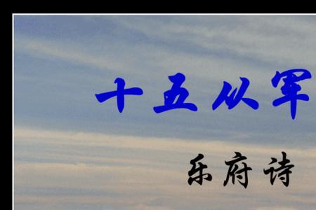 十五从军征中心句