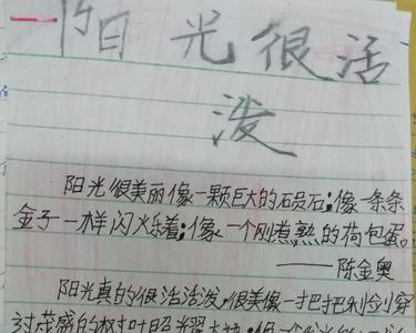 阳光像金子洒满了田野仿写