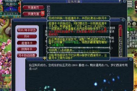 梦幻西游年卡当月时间用完了