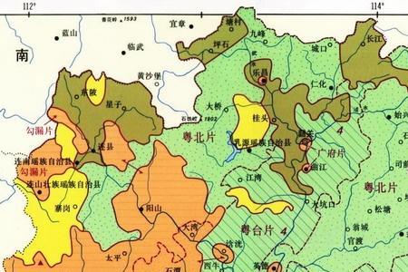 赣州客家话分布