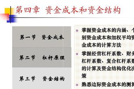 资金结构的主要内容