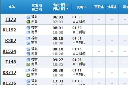 西昌西站列车票价