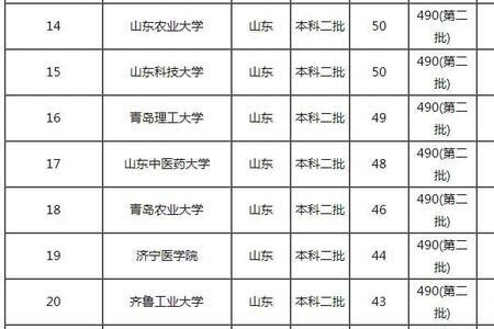 山东十大好二本大学