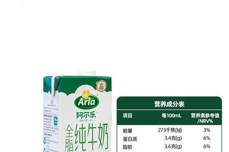 春天然氏鲜奶配料表