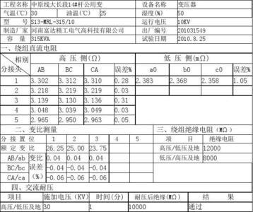 35kv及以上变压器的试验标准是什么