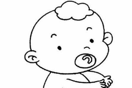 宝宝在肚子里的姿势图简笔画
