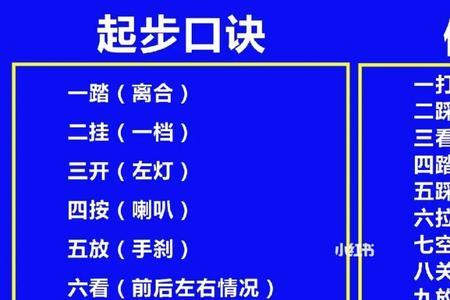 正确开车口诀