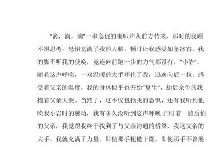 父亲的手指赏析