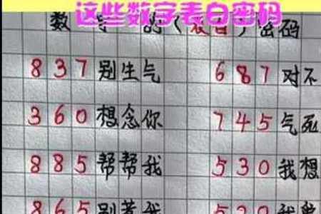 霸气的示爱代表什么数字