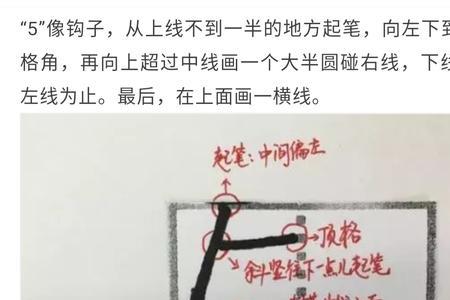 数字4的正确写法
