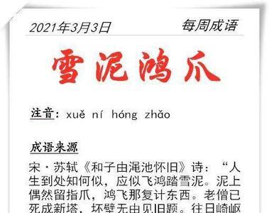 含张和雪的成语