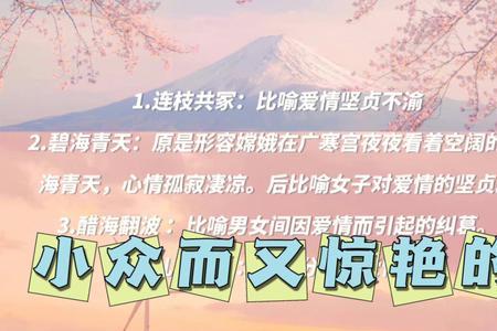 带婷的成语关于爱情