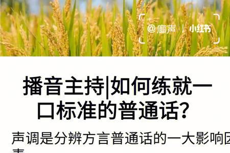 播音腔和普通话的区别