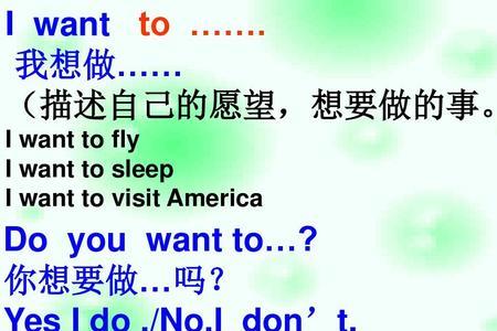 want的用法口诀